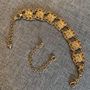 Vintage Gold Crystal Bracelet and/or anklet